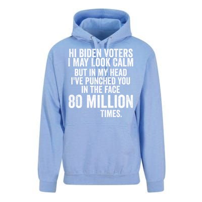 Hi Biden Voters I May Look Calm Unisex Surf Hoodie