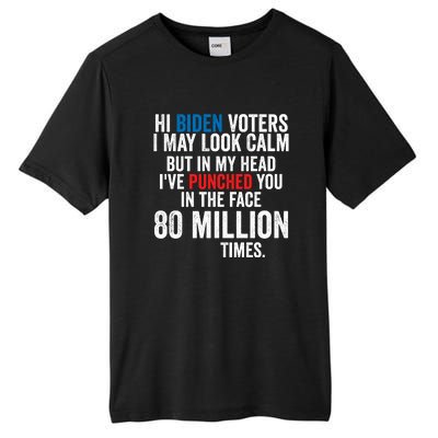 Hi Biden Voters I May Look Calm Tall Fusion ChromaSoft Performance T-Shirt