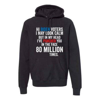 Hi Biden Voters I May Look Calm Premium Hoodie