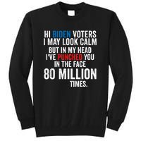 Hi Biden Voters I May Look Calm Tall Sweatshirt