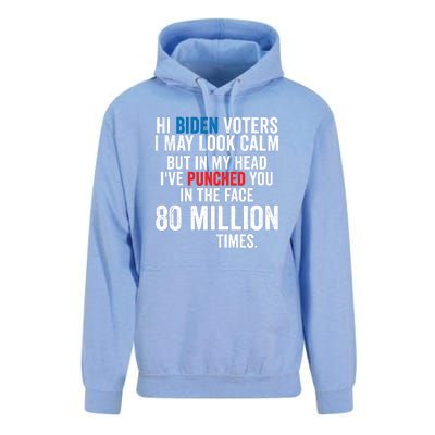 Hi Biden Voters I May Look Calm Unisex Surf Hoodie