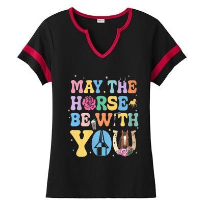 Horse Be With You Horse Lover Ladies Halftime Notch Neck Tee