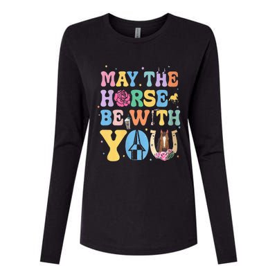 Horse Be With You Horse Lover Womens Cotton Relaxed Long Sleeve T-Shirt