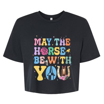 Horse Be With You Horse Lover Bella+Canvas Jersey Crop Tee