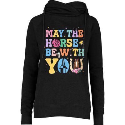 Horse Be With You Horse Lover Womens Funnel Neck Pullover Hood