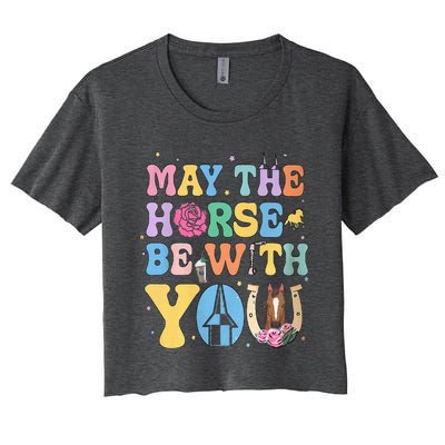 Horse Be With You Horse Lover Women's Crop Top Tee