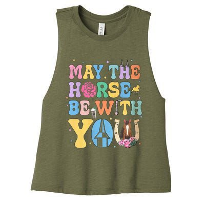 Horse Be With You Horse Lover Women's Racerback Cropped Tank