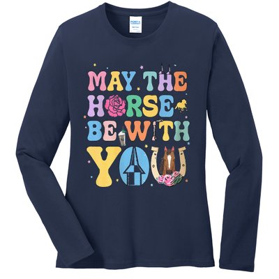 Horse Be With You Horse Lover Ladies Long Sleeve Shirt