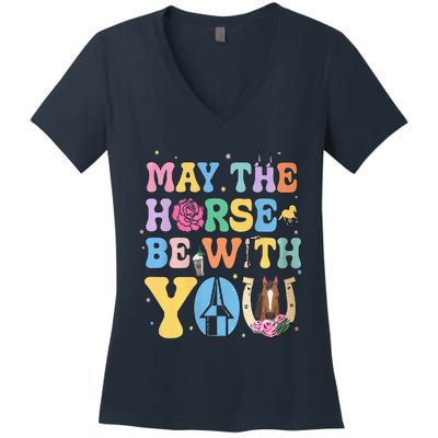 Horse Be With You Horse Lover Women's V-Neck T-Shirt