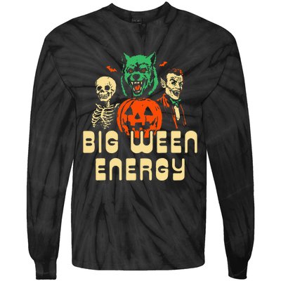 Halloween Big Ween Energy Tie-Dye Long Sleeve Shirt