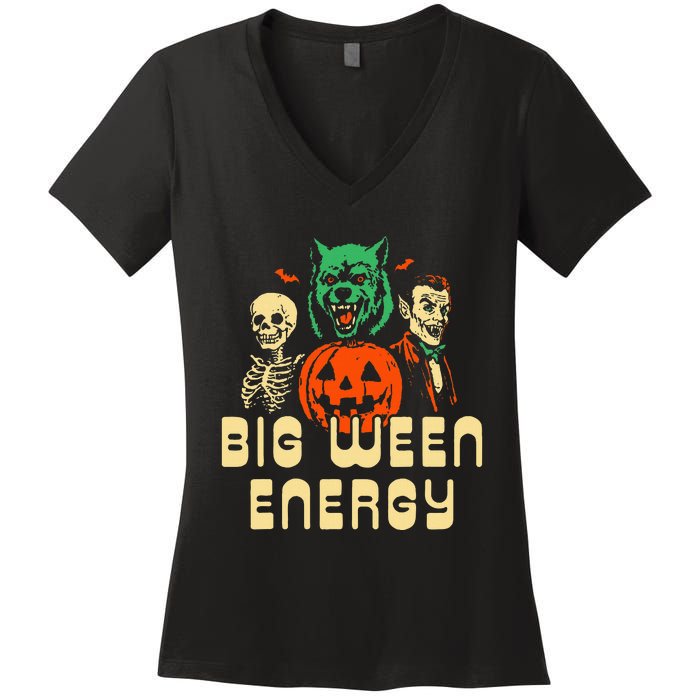 Halloween Big Ween Energy Women's V-Neck T-Shirt