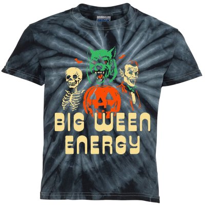 Halloween Big Ween Energy Kids Tie-Dye T-Shirt