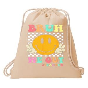 Hippie Bruh We Out Teachers Summer Last Day Of School Drawstring Bag