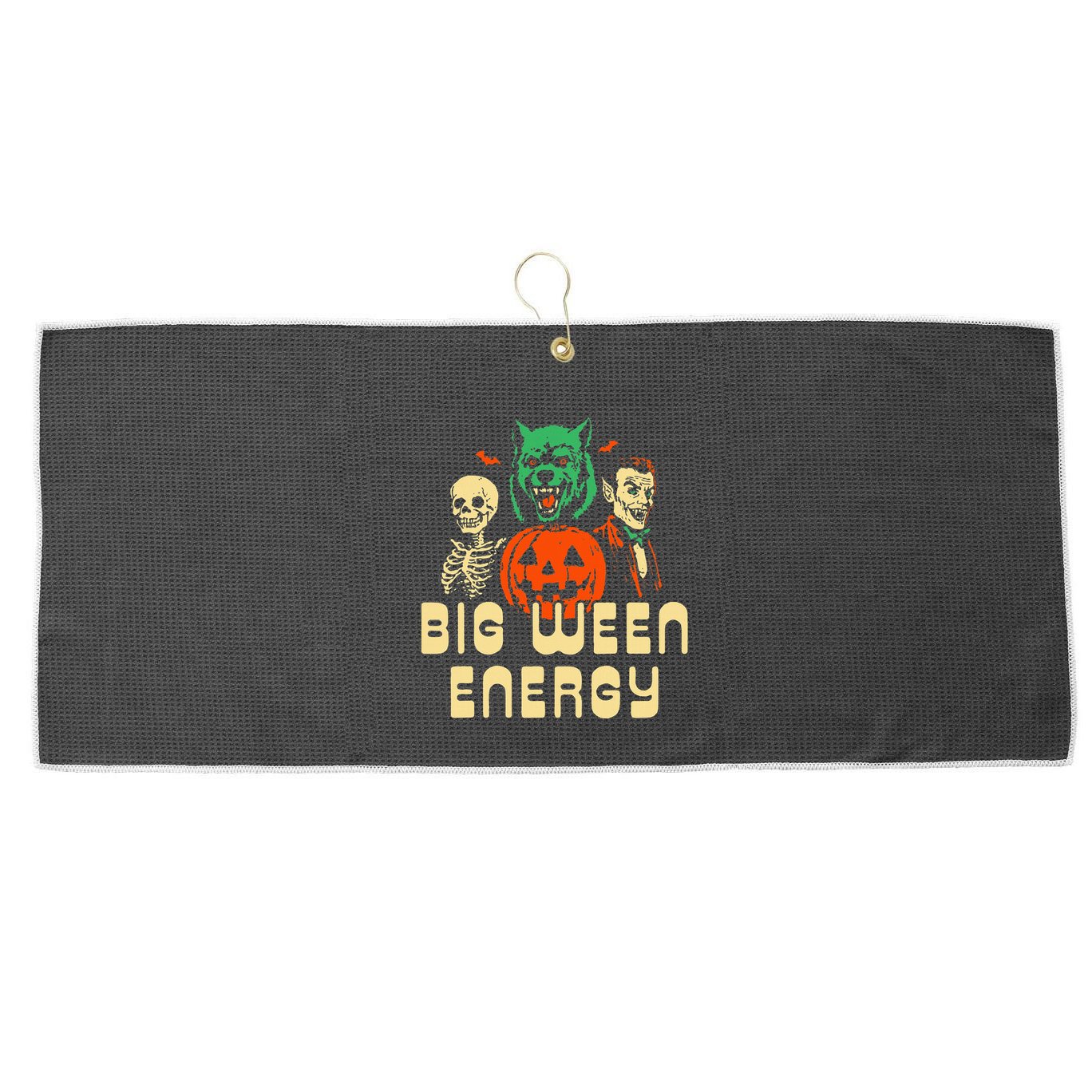 Halloween Big Ween Energy Large Microfiber Waffle Golf Towel