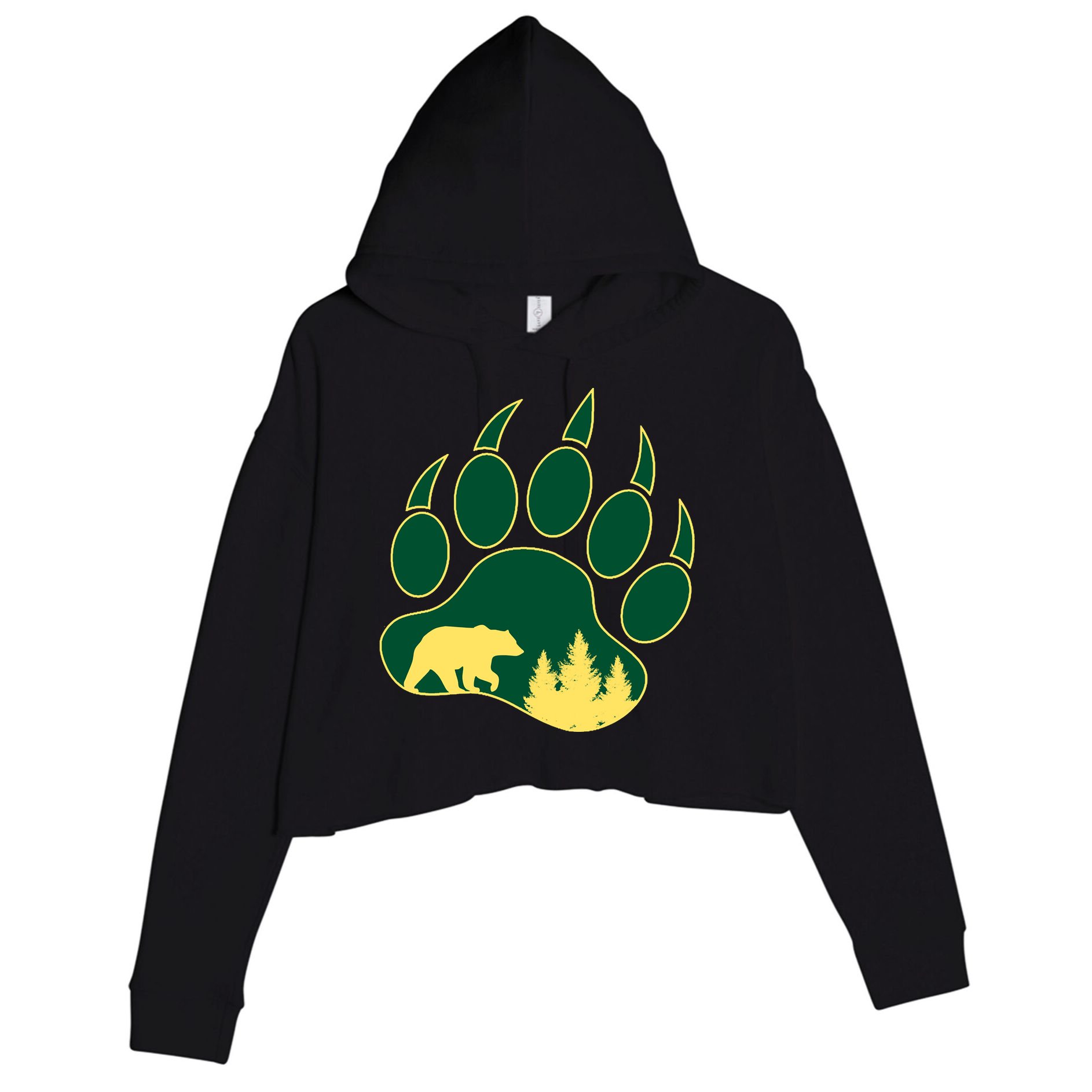 Hiking Bear Wear Crop Fleece Hoodie