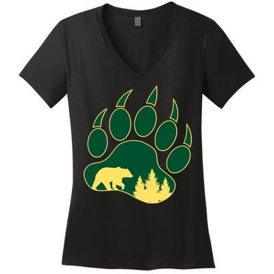 Hiking Bear Wear Women's V-Neck T-Shirt