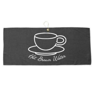 Hot Brown Water Tea Is Garbage Funny Large Microfiber Waffle Golf Towel