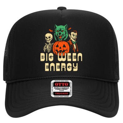 Halloween Big Ween Energy High Crown Mesh Back Trucker Hat