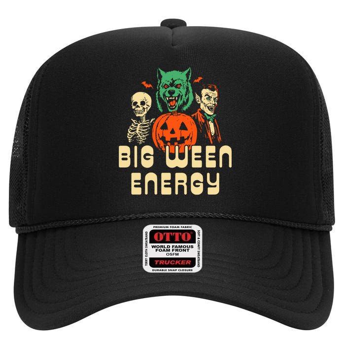 Halloween Big Ween Energy High Crown Mesh Back Trucker Hat