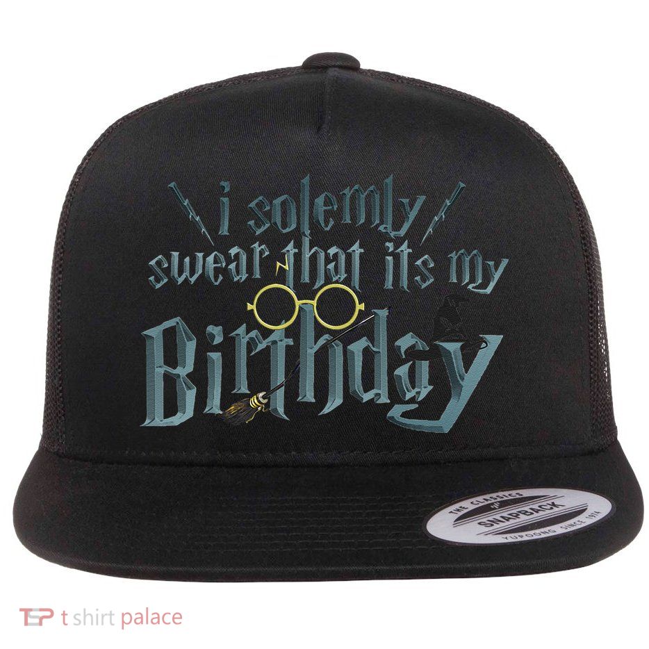 Harry Birthday Wizard, I Solemnly Swear Its My Birthday Flatbill Hat