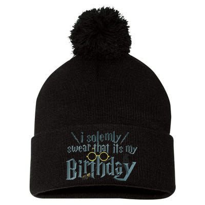 Harry Birthday Wizard, I Solemnly Swear Its My Birthday Pom Pom 12in Knit Beanie
