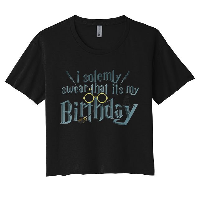 Harry Birthday Wizard, I Solemnly Swear Its My Birthday Crop Top