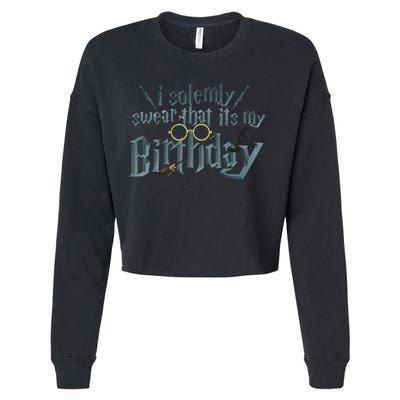 Harry Birthday Wizard, I Solemnly Swear Its My Birthday Cropped Pullover Crew