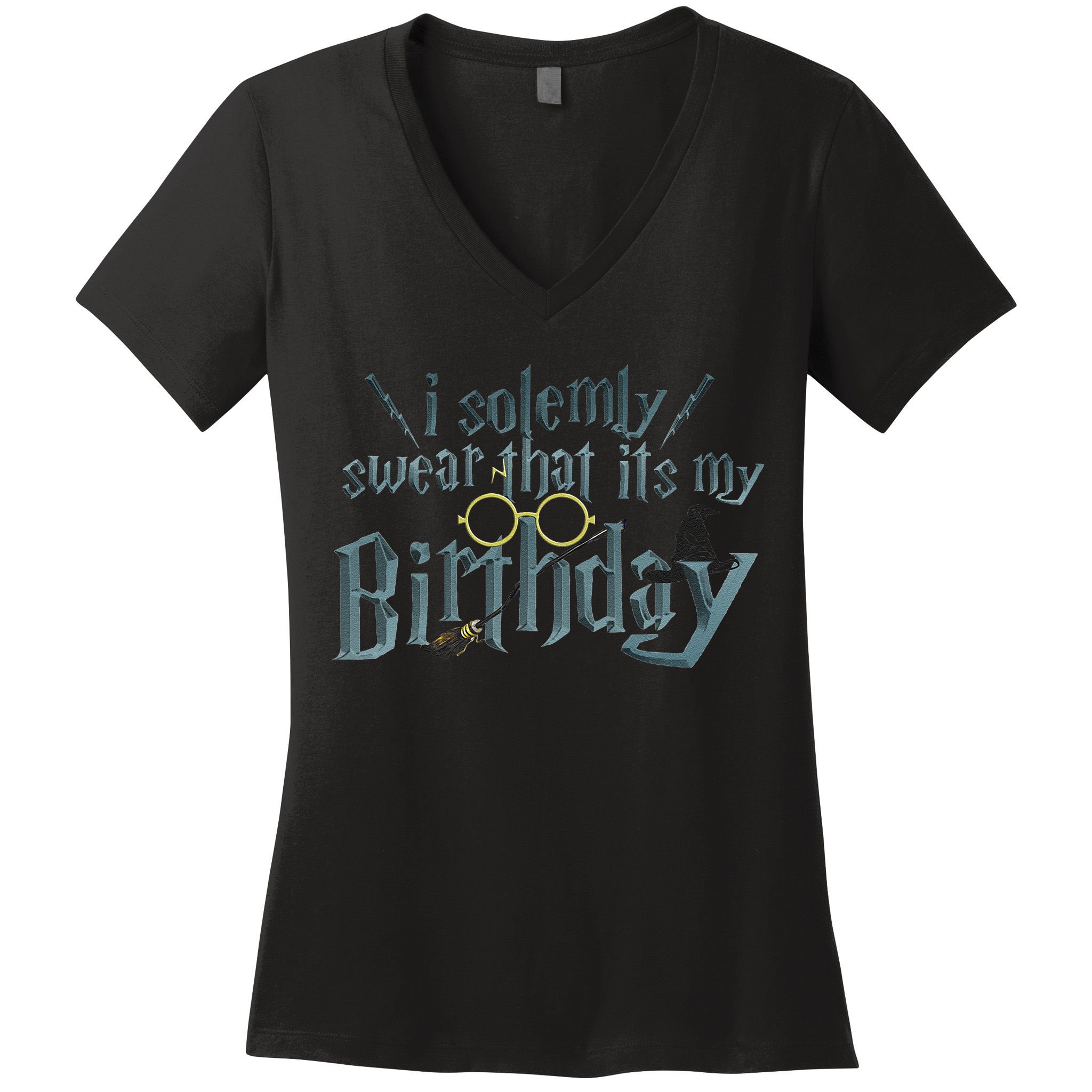 Harry Birthday Wizard, I Solemnly Swear Its My Birthday Women's V-Neck T-Shirt