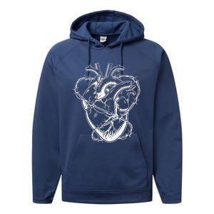 Heart Barbed Wire Hard Rock Cool Popular Punk Performance Fleece Hoodie