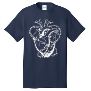 Heart Barbed Wire Hard Rock Cool Popular Punk Tall T-Shirt