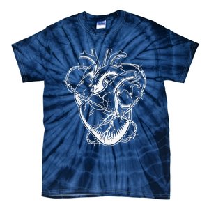 Heart Barbed Wire Hard Rock Cool Popular Punk Tie-Dye T-Shirt