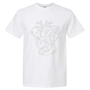 Heart Barbed Wire Hard Rock Cool Popular Punk Garment-Dyed Heavyweight T-Shirt