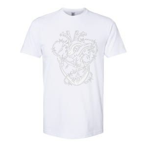 Heart Barbed Wire Hard Rock Cool Popular Punk Softstyle CVC T-Shirt