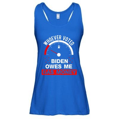 Humor Biden Whoever Voted Owes Me Gas Money Gift Ladies Essential Flowy Tank