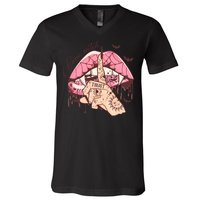 Halloween Basic Witch Gift For Women Girl V-Neck T-Shirt