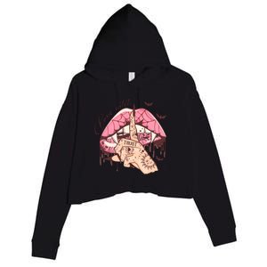 Halloween Basic Witch Gift For Women Girl Crop Fleece Hoodie