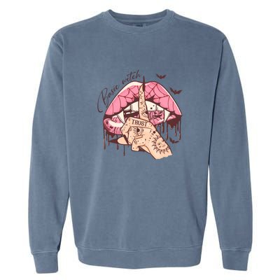 Halloween Basic Witch Gift For Women Girl Garment-Dyed Sweatshirt