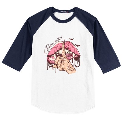 Halloween Basic Witch Gift For Women Girl Baseball Sleeve Shirt