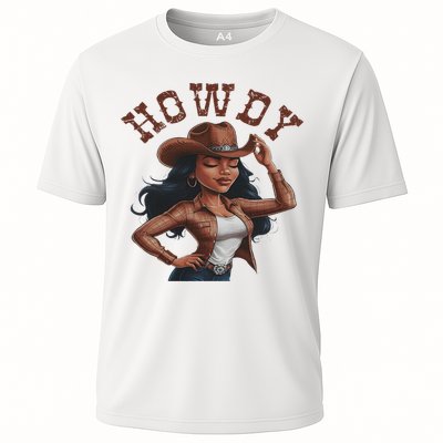 Howdy Black Women Western Rodeo Melanin Black Cowgirl Performance Shirt