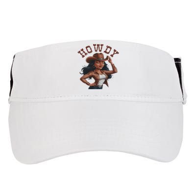 Howdy Black Women Western Rodeo Melanin Black Cowgirl Adult Drive Performance Visor