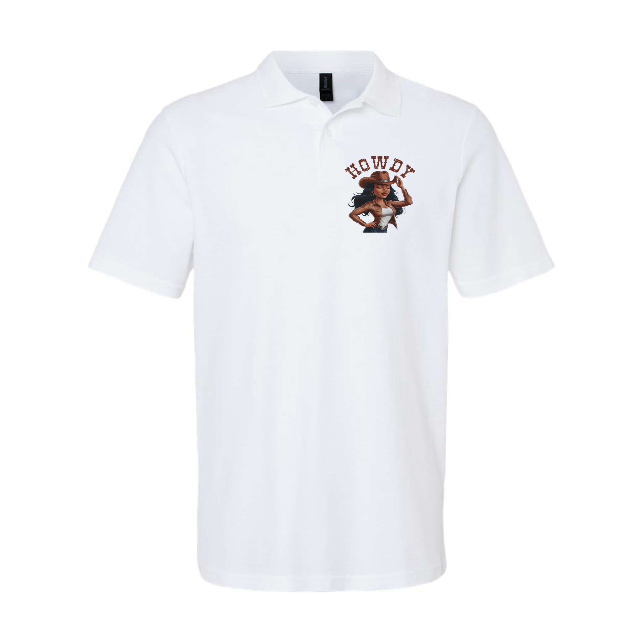 Howdy Black Women Western Rodeo Melanin Black Cowgirl Polo