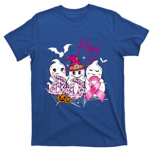 Hey Boo We Wear Cute Ghost Pink Breast Cancer Awareness Gift T-Shirt