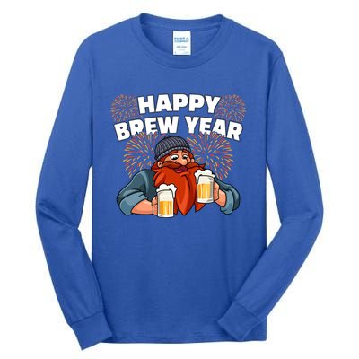 Happy Brew Year New Year's Eve Beer Ing Gift Tall Long Sleeve T-Shirt