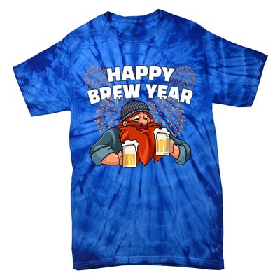 Happy Brew Year New Year's Eve Beer Ing Gift Tie-Dye T-Shirt