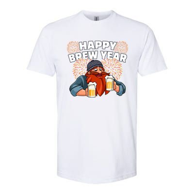 Happy Brew Year New Year's Eve Beer Ing Gift Softstyle CVC T-Shirt