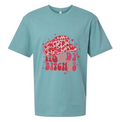 Howdy Bitches Yeehaw Bitches Sueded Cloud Jersey T-Shirt