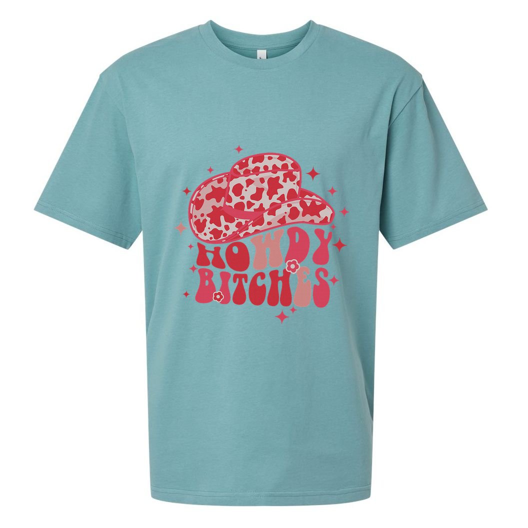 Howdy Bitches Yeehaw Bitches Sueded Cloud Jersey T-Shirt