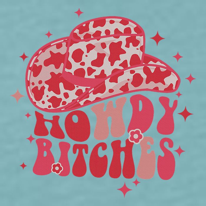 Howdy Bitches Yeehaw Bitches Sueded Cloud Jersey T-Shirt
