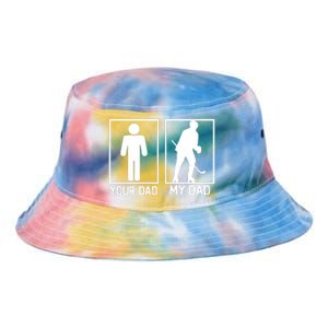 Hockey Ball Your Dad Vs My Dad Hockey Ball Dad Gift Father's Day Tie Dye Newport Bucket Hat