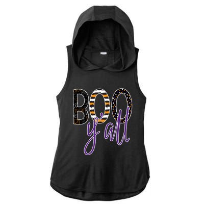 Hey Boo Yall Halloween Cool Gift Ladies PosiCharge Tri-Blend Wicking Draft Hoodie Tank